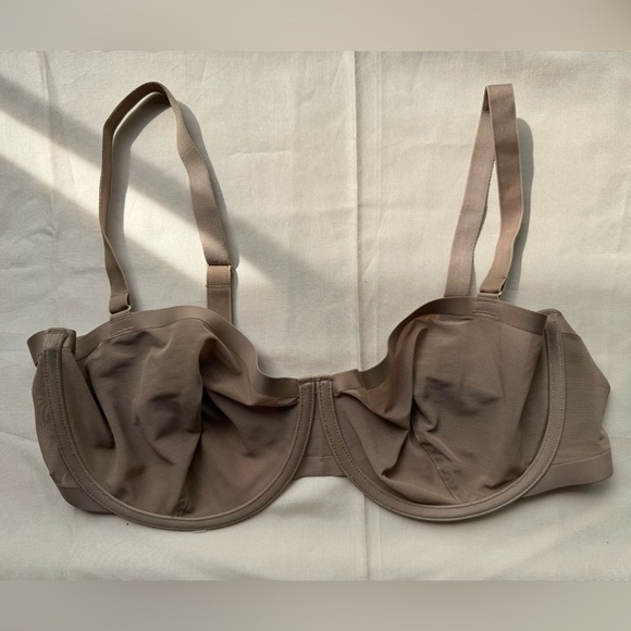 CUUP beige mesh underwire balconette bra 40D - Picture 2 of 5